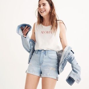 Madewell High Rise Cuffed Denim Shorts